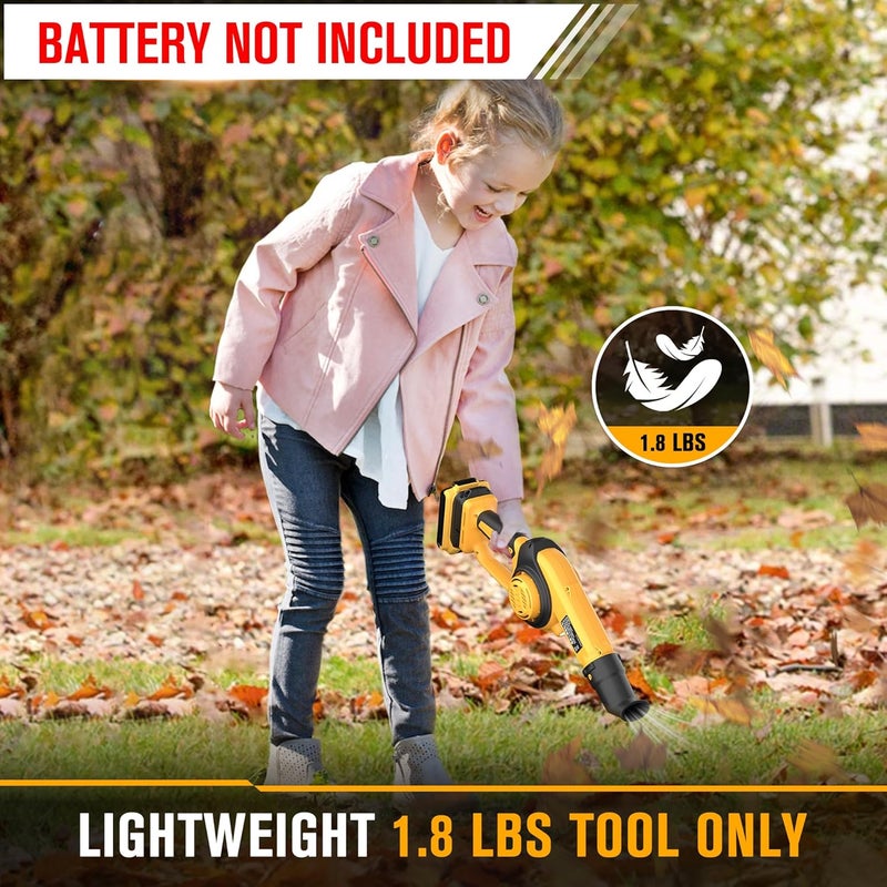 HEINPRO Cordless Leaf Blower Compatible with Dewalt 20V Max Battery (Tool Only), Up to 200MPH Small Electric Leaf Blower, 3 Speeds Mode, Battery Powered Mini Leaf Blowers for Patio - Image 5